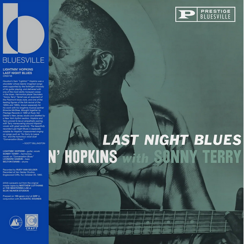 Lightnin' Hopkins with Sonny Terry - Last Night Blues  / 180 gram vinyl LP